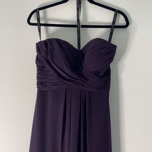 Bill Levkoff Eggplant Bridesmaid Dress